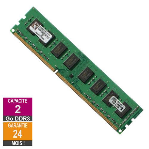 Barrette Mémoire 2Go RAM DDR3 Kingston KVR1066D3N7/2G DIMM PC3-8500U État correct - 14,69 € Barrette Mémoire 2Go RAM DDR3 Kingston KVR1066D3N7/2G DIMM PC3-8500U État correct Kingston reconditionné disponible sur Fnac