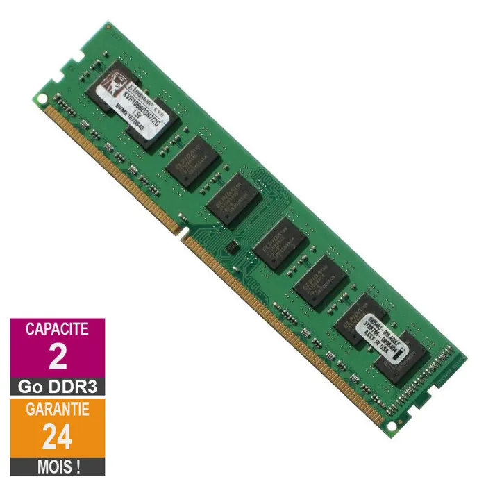 Barrette Mémoire 2Go RAM DDR3 Kingston KVR1066D3N7/2G DIMM PC3-8500U refurbished - 14,69 € Barrette Mémoire 2Go RAM DDR3 Kingston KVR1066D3N7/2G DIMM PC3-8500U refurbished reconditionné disponible sur Cdiscount Seconde Vie