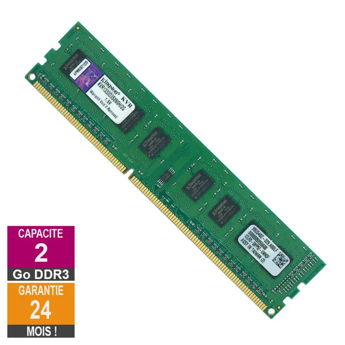 Barrette Mémoire 2Go RAM DDR3 Kingston KVR1333D3S8N9H/2G DIMM PC3-10600U refurbished - 14,69 € Barrette Mémoire 2Go RAM DDR3 Kingston KVR1333D3S8N9H/2G DIMM PC3-10600U refurbished reconditionné disponible sur Cdiscount Seconde Vie