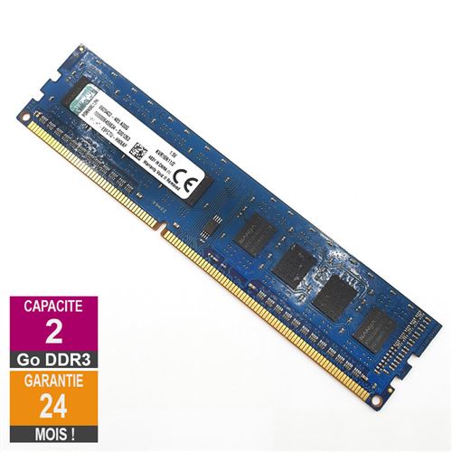 Acheter Barrette Mémoire 2Go RAM DDR3 Kingston KVR16N11/2 DIMM PC3-12800U 1Rx8 État correct - 14,69 € Barrette Mémoire 2Go RAM DDR3 Kingston KVR16N11/2 DIMM PC3-12800U 1Rx8 État correct reconditionné disponible sur Fnac