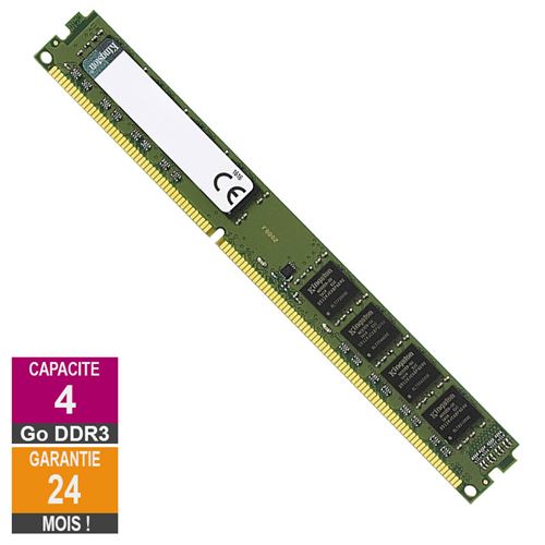Acheter Barrette Mémoire 4Go RAM DDR3 Kingston KTL-TS316S/4G DIMM PC3-12800U État correct - 21,09 € Barrette Mémoire 4Go RAM DDR3 Kingston KTL-TS316S/4G DIMM PC3-12800U État correct Kingston reconditionné disponible sur Fnac