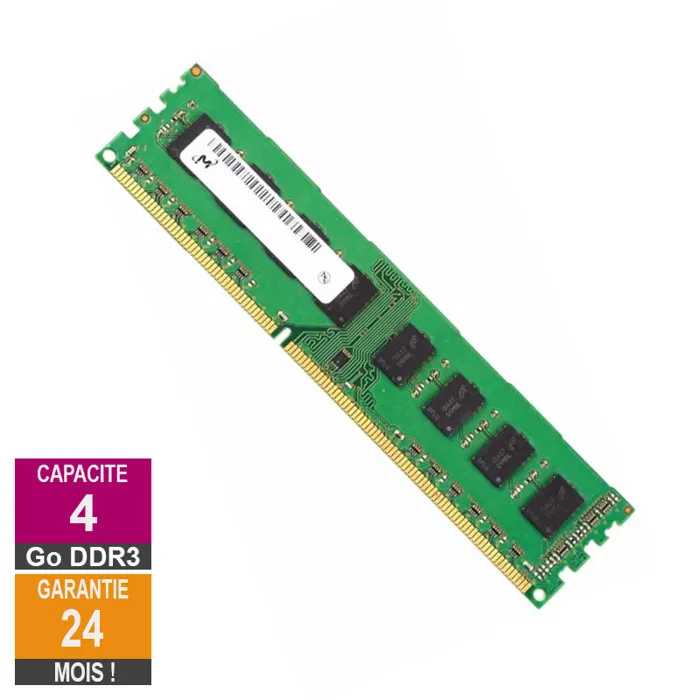 Barrette Mémoire 4Go RAM DDR3 Micron MT16JTF51264AZ-1G4D1 DIMM PC3-10600U Reconditionné - 19,62 € Barrette Mémoire 4Go RAM DDR3 Micron MT16JTF51264AZ-1G4D1 DIMM PC3-10600U Reconditionné Micron reconditionné disponible sur Cdiscount Seconde Vie