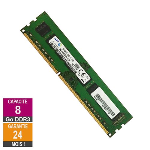 Barrette Mémoire 8Go RAM DDR3 Samsung M378B1G73QH0-CK0 DIMM PC3-12800U État correct Samsung reconditionné disponible sur Fnac