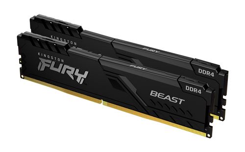 Barrette mémoire RAM Kingston FURY Beast 16 Go (Kit de 2 x 8 Go) DDR4 3600 MHz CL17 État correct Kingston reconditionné disponible sur Fnac