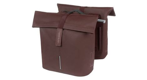 Basil tas city dubbel mik cuir de vegan   brun grille Parfait état reconditionné (offre indisponible)