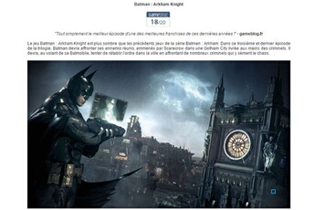 Batman Arkham Knight Xbox One Très bon état reconditionné disponible sur Darty