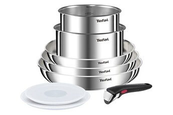 BATTERIE DE CUISINE 8 PIECES INGENIO EMOTION INDUCTION ET FOUR L8968S04 Bon état Tefal reconditionné disponible sur Darty