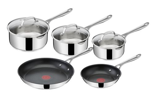 Batterie de cuisine Tefal YY5739FA Jamie Olivers Cook''s Direct 8 pcs Inox État correct Tefal reconditionné disponible sur Fnac