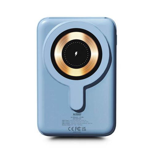 Batterie externe de secours sans fil Urban Factory 10000 mAh Blue allure État correct Urban Factory reconditionné disponible sur Fnac
