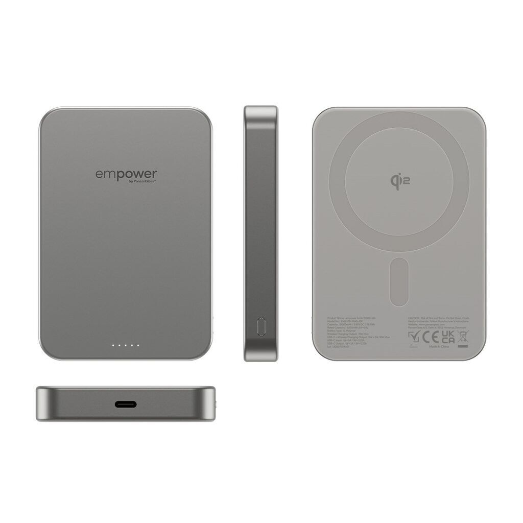 Batterie externe MagSafe sans fil avec port USB-C, 10.000 mAh, 15 W empower von PanzerGlass 10000 mAh USB-C Power Bank Parfait état PanzerGlass reconditionné disponible sur Refurbed | Dero