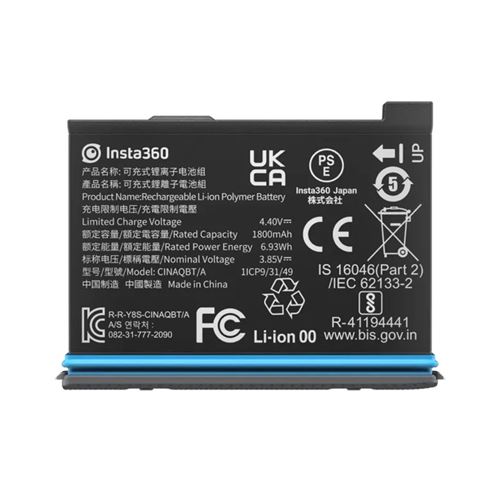 Batterie Insta360 1800 mAh pour X3 Noir État correct Insta360 reconditionné disponible sur Fnac