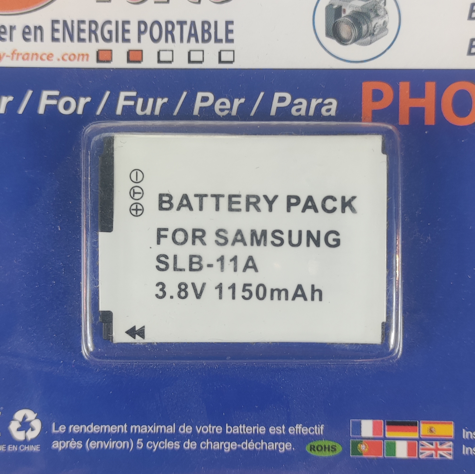Voir photo 2 de Batterie SLB-11A pour appareil Samsung WB1000/WB100, TL320 Neuve. | Dero Batterie SLB-11A pour appareil Samsung WB1000/WB100, TL320 Neuve. Parfait état reconditionné photo 2 | Dero
