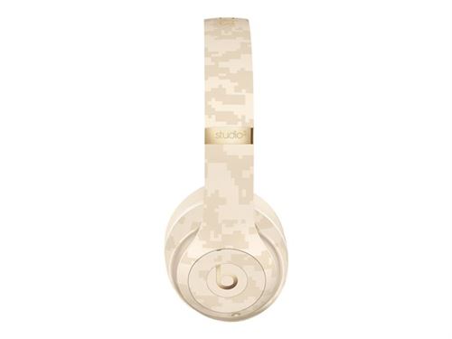 Beats Studio3 Wireless - Beats Camo Collection - écouteurs avec micro - circum-aural - Bluetooth - sans fil - Suppresseur de bruit actif - jack 3,5mm - isolation acoustique - dune de sable État correct Apple reconditionné disponible sur Fnac