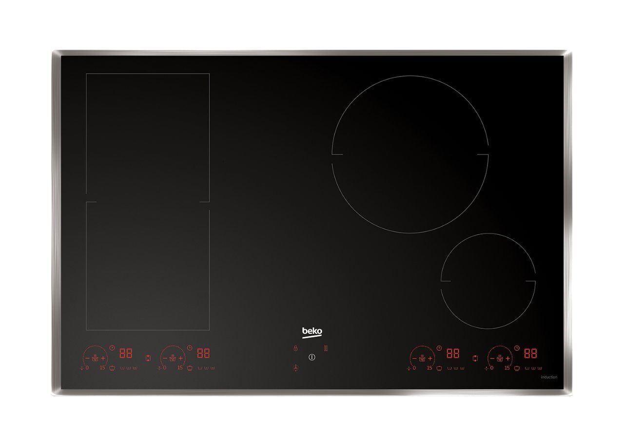 Beko HII 84800 FHTX Plaque de cuisson à induction noir Très bon état Beko reconditionné disponible sur Refurbed