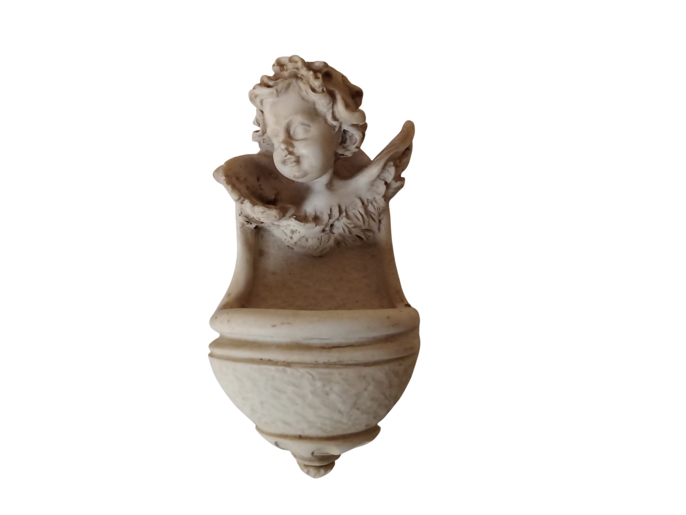 Acheter Bénitier ange en résine Très bon état - 11,00 € Bénitier ange en résine Très bon état reconditionné disponible sur Label Emmaüs