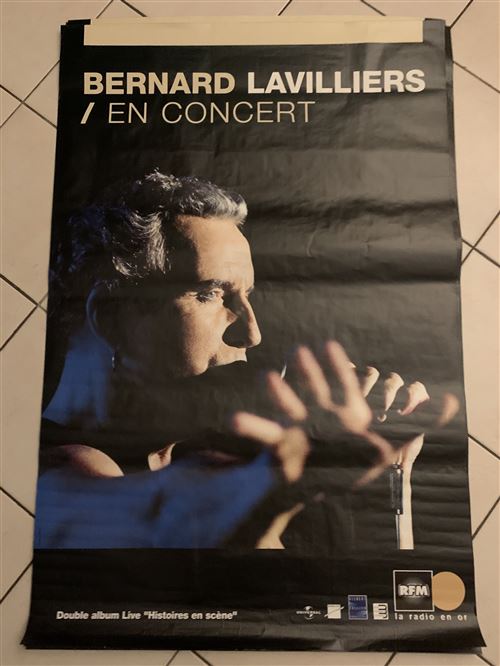 Bernard LAVILLIERS - En Concert Histoire en scène - 80x120cm - Affiche État correct N/A reconditionné disponible sur Fnac