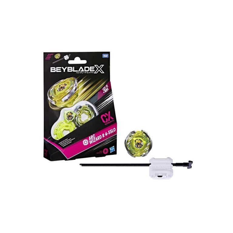Beyblade X Starter Pack Arc Wizard R 4-55LO CX avec toupie de type endurance et lanceur, a partir de 8 ans - Excellent état Parfait état Hasbro reconditionné photo 3 | Dero