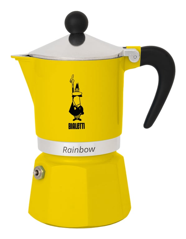 Bialetti Rainbow Cafetière à moka Noir, Jaune - Excellent état Parfait état - 32,23 € Bialetti Rainbow Cafetière à moka Noir, Jaune - Excellent état Parfait état reconditionné disponible sur Pixmania