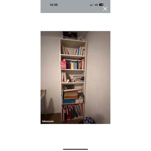 Bibliothèque BILI Blanche IKEA Bon état reconditionné disponible sur Rakuten