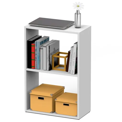 Bibliothèque Meuble de Rangement, Étagère, Salon, Bureau, Chambre 75x50x24,5cm, , Blanc, Briebe, Nova Bon état reconditionné disponible sur Rakuten