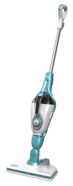 Black & Decker FSM1615-QS nettoyeur vapeur Steam mop 0,35 L 1300 W Bleu, Acier inoxydable, Blanc - Excellent état Parfait état Black & Decker reconditionné disponible sur Pixmania