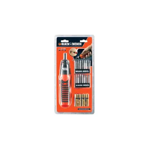Black & Decker Visseuse accumulateur avec accessoires 19 pièces Bon état reconditionné disponible sur Rakuten