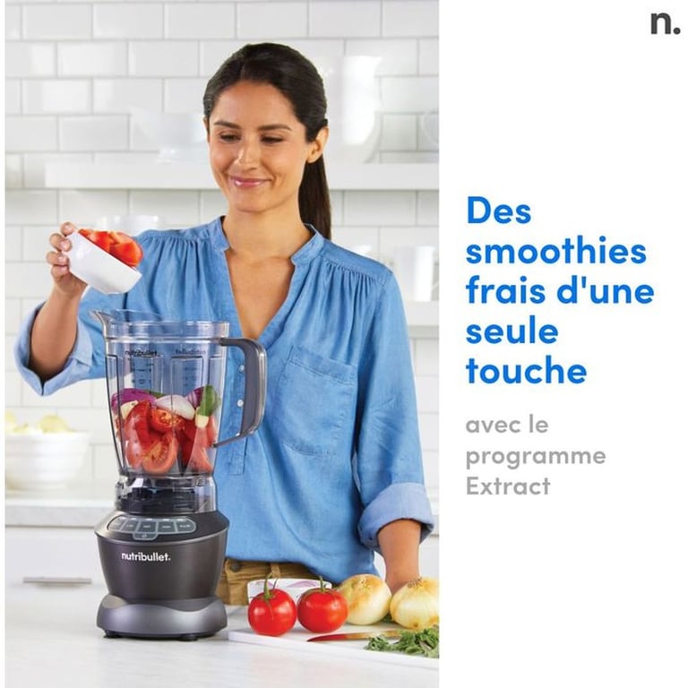 Blender de comptoir NUTRIBULLET NBF500DG 1200 W 1,9 L Programme Extract Gris argenté - Excellent état Parfait état NutriBullet reconditionné photo 2 | Dero