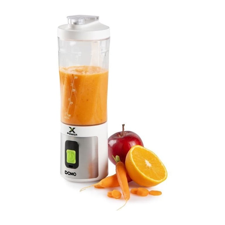 Blender portable sans fil - DOMO - DO752BL - XPOWER - 120 W - 600 ml - Blanc - Excellent état Parfait état Domo reconditionné disponible sur Pixmania