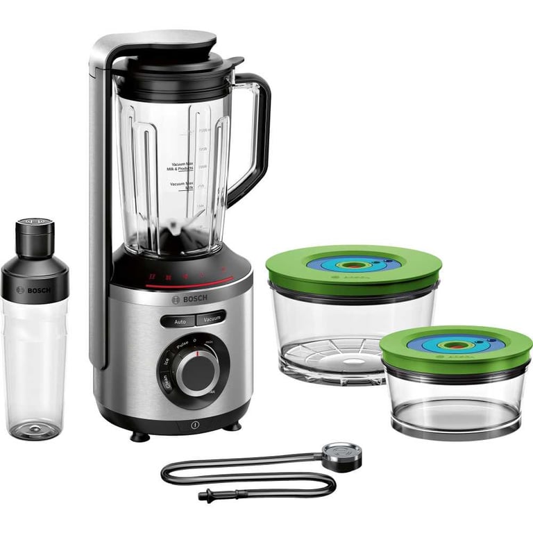 Blender sous vide Bosch VitaPower Série 8 MMBV625M 1000 W 6 lames Inox/Noir - Excellent état Parfait état Bosch reconditionné disponible sur Pixmania