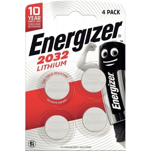 Blister de 4 piles lithium 3V CR2032 Energizer État correct N/A reconditionné disponible sur Fnac