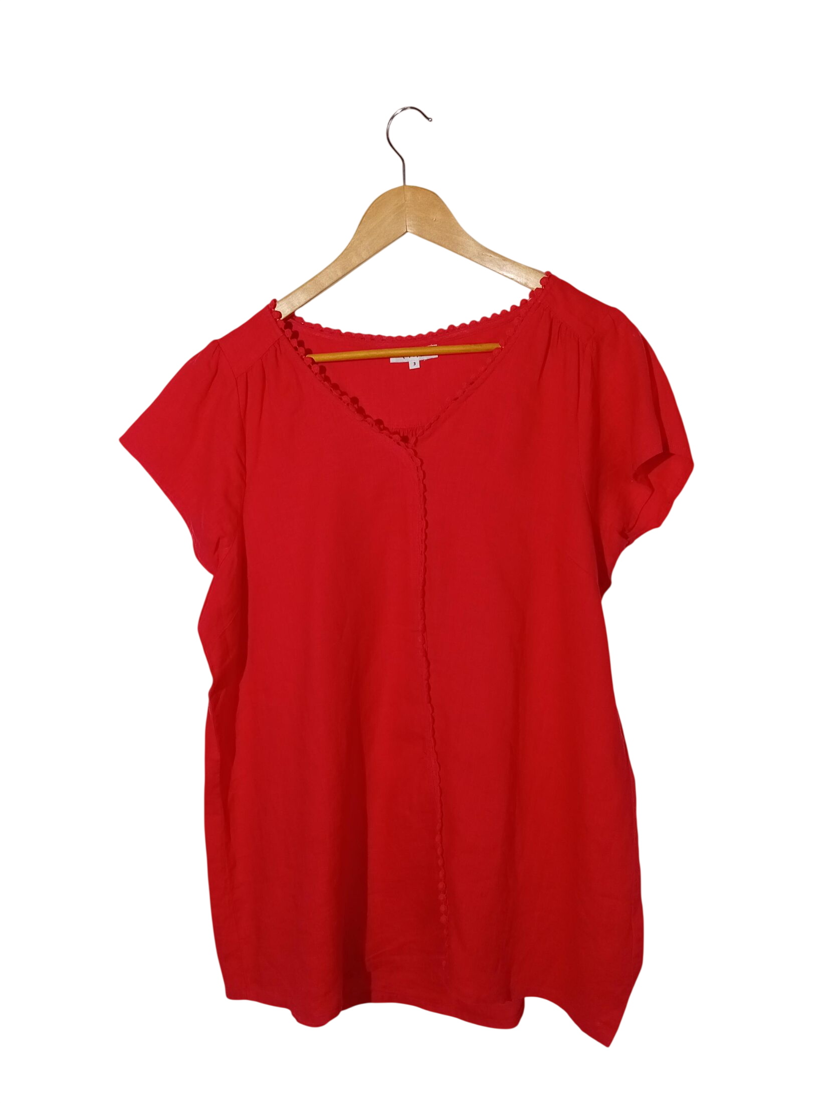 Acheter Blouse En Lin Rouge Framboise Paprika (T5951) Très bon état - 10,00 € Blouse En Lin Rouge Framboise Paprika (T5951) Très bon état reconditionné disponible sur Label Emmaüs