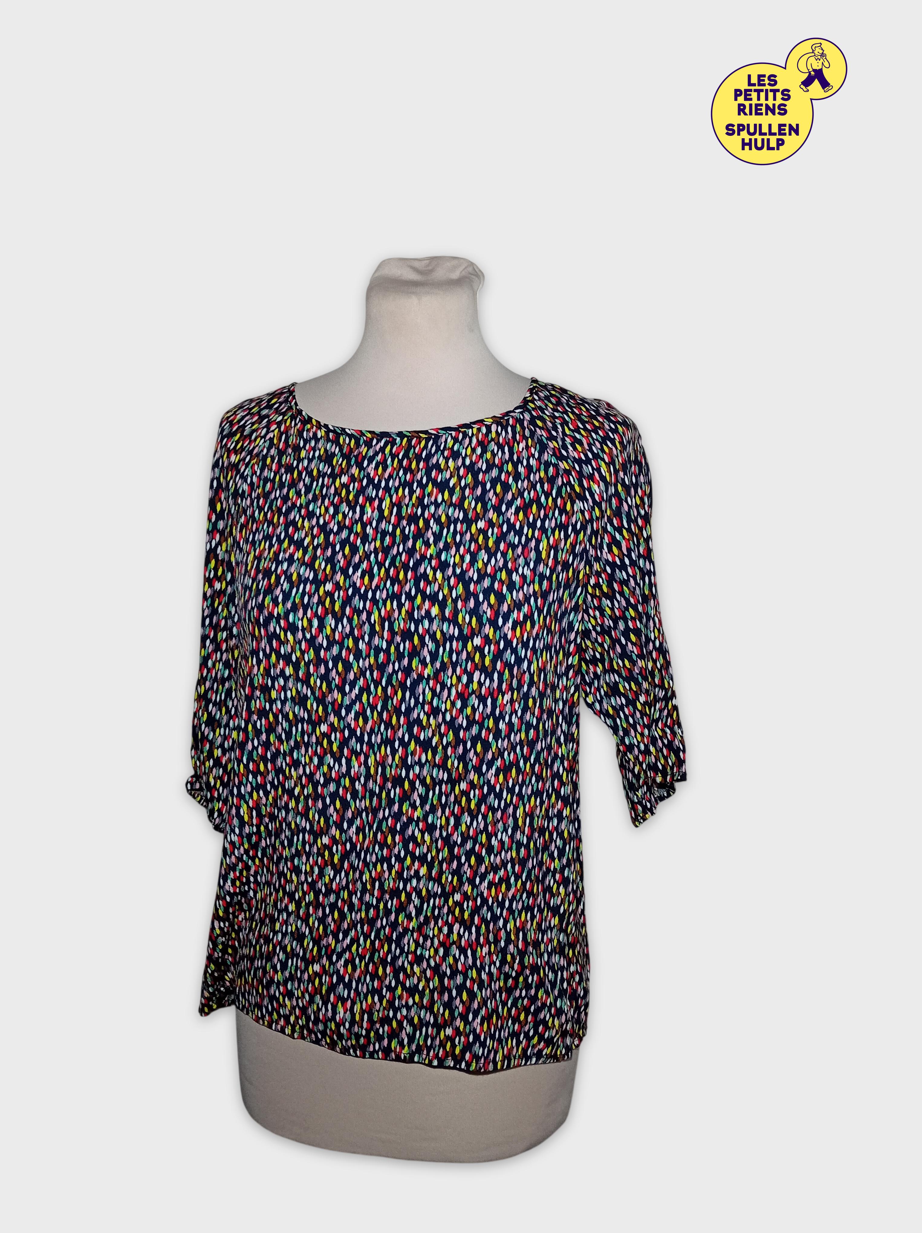 Voir photo 2 de Blouse Manches Longues Promod Motif Pois Multicolores Bleu Marine M (T4445) Blouse Manches Longues Promod Motif Pois Multicolores Bleu Marine M (T4445) Très bon état reconditionné photo 2