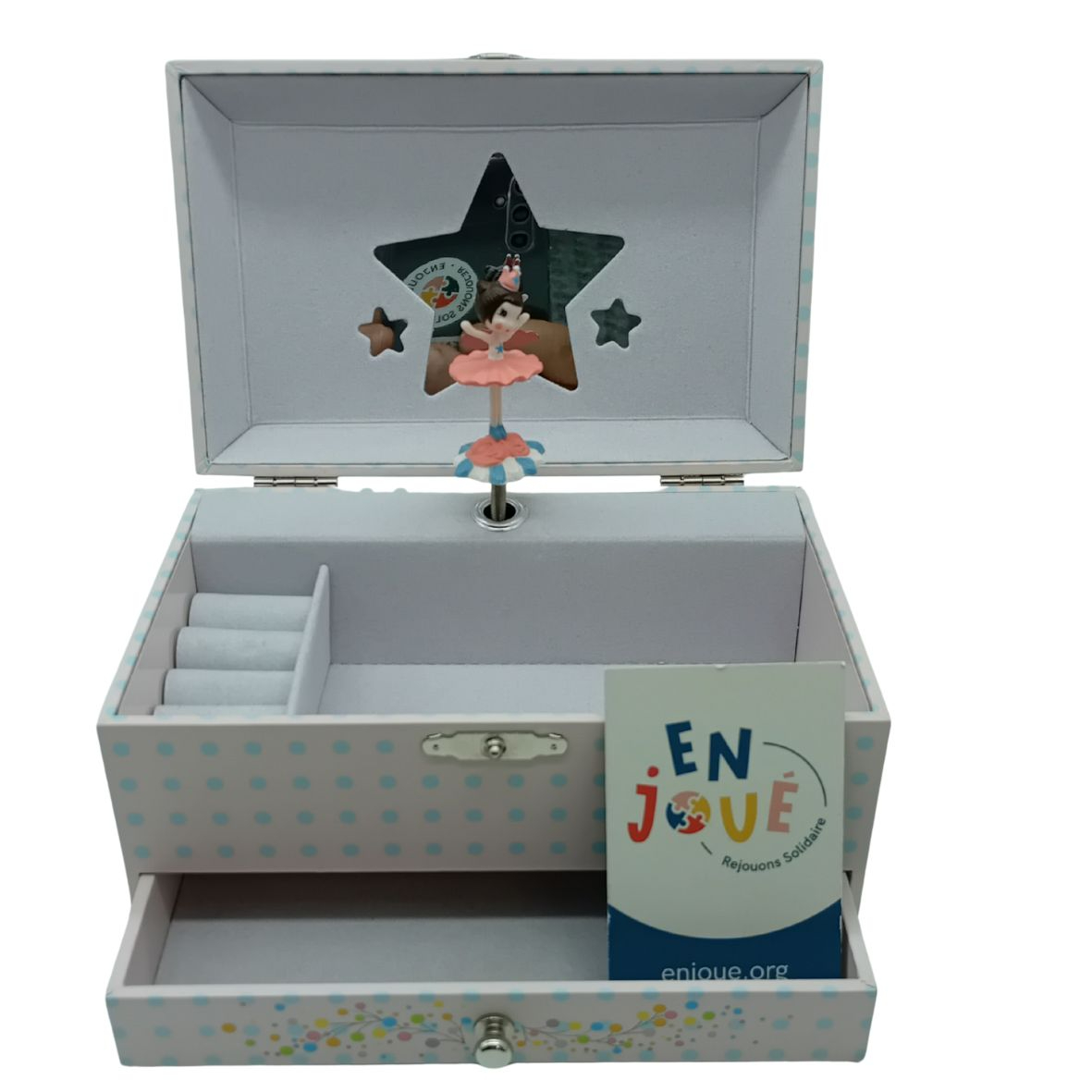 Voir photo 2 de Boite à musique - Mélodie de la ballerine - Djeco - A partir de 3 ans. Boite à musique - Mélodie de la ballerine - Djeco - A partir de 3 ans. Bon état reconditionné photo 2
