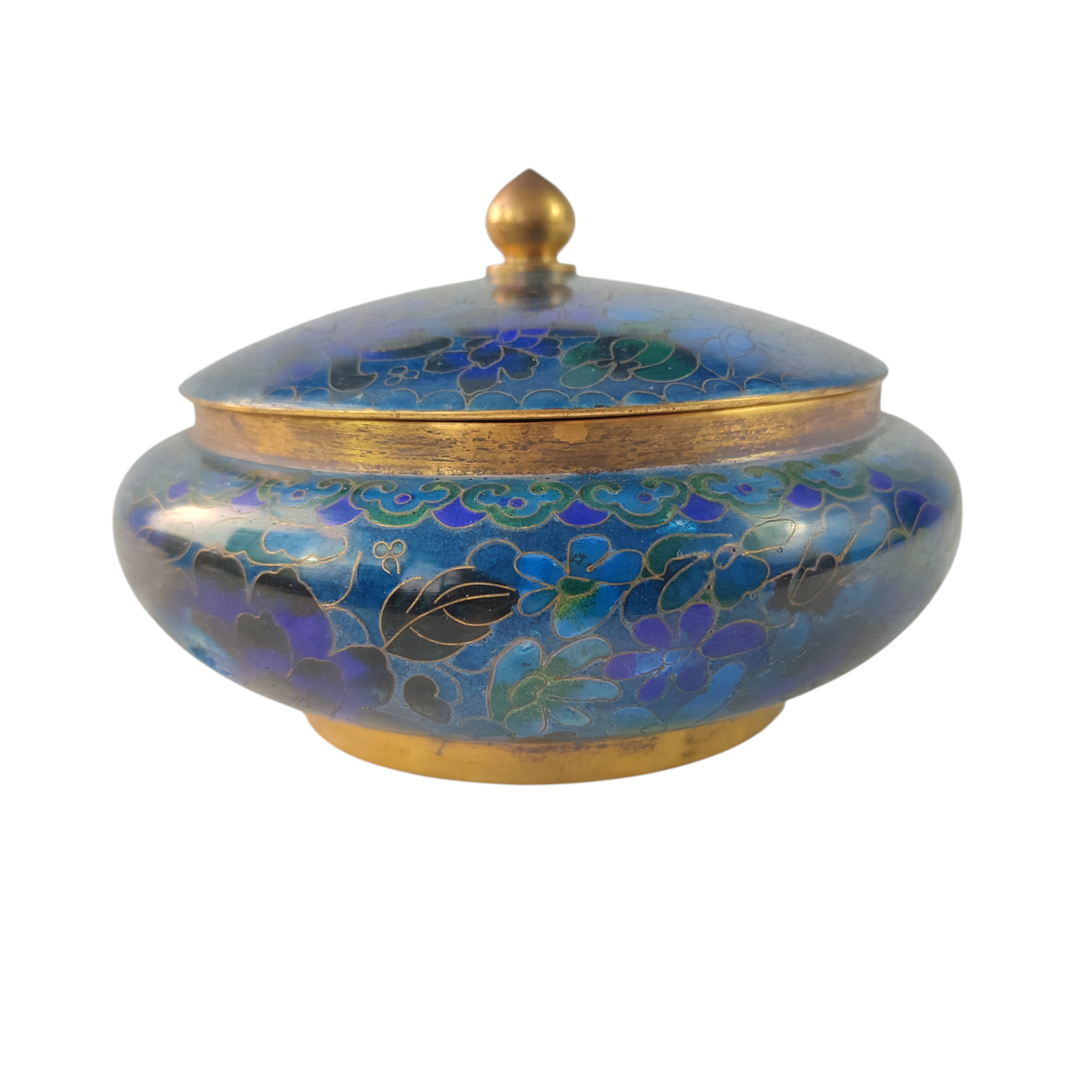 Boite Chinoise en émailles cloisonnés - bleu vert État correct - 19,00 € Boite Chinoise en émailles cloisonnés - bleu vert État correct reconditionné disponible sur Label Emmaüs
