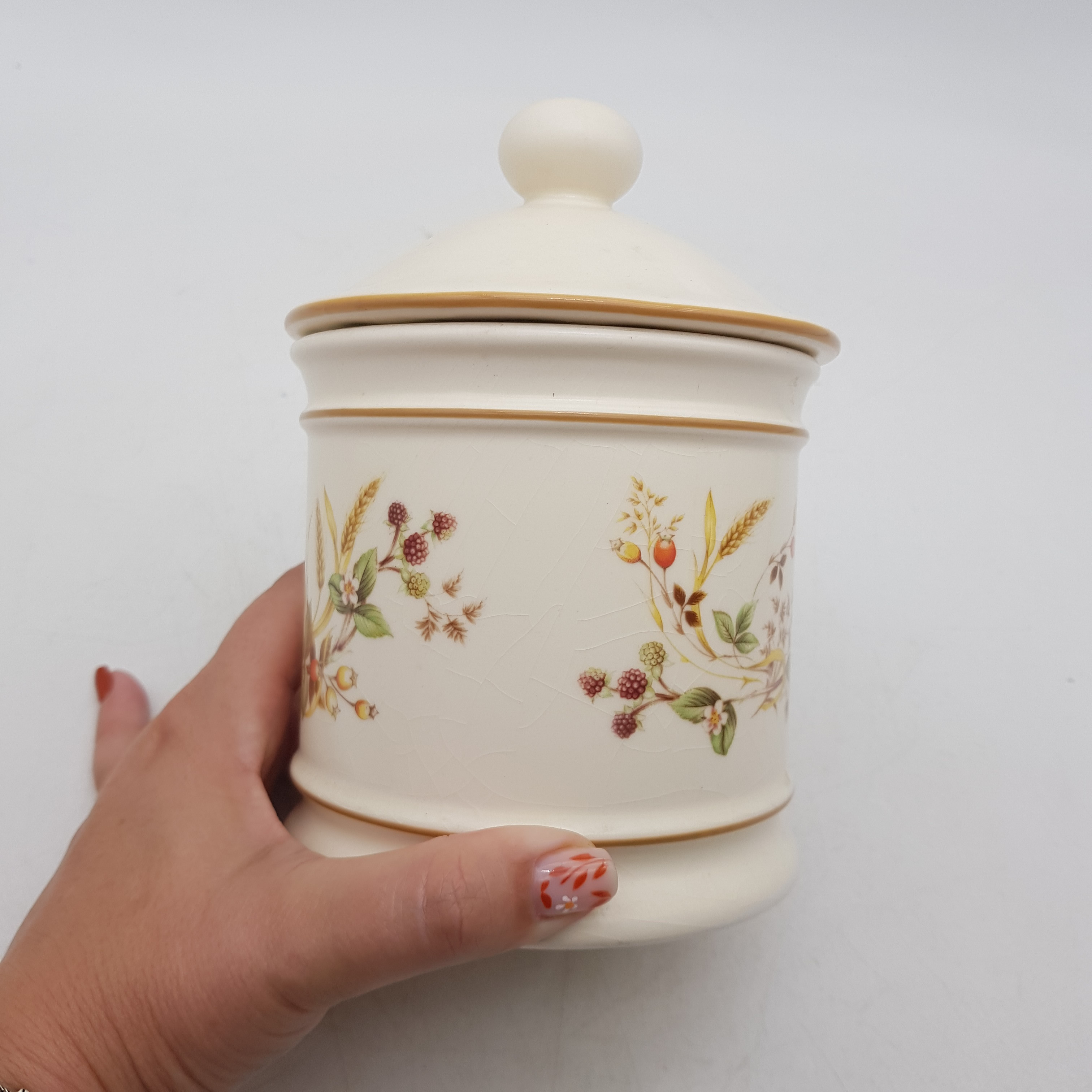 Voir photo 4 de Boîte de rangement St Michael Harvest - Made in the U.K. Motif floral Boîte de rangement St Michael Harvest - Made in the U.K. Motif floral Bon état reconditionné photo 4