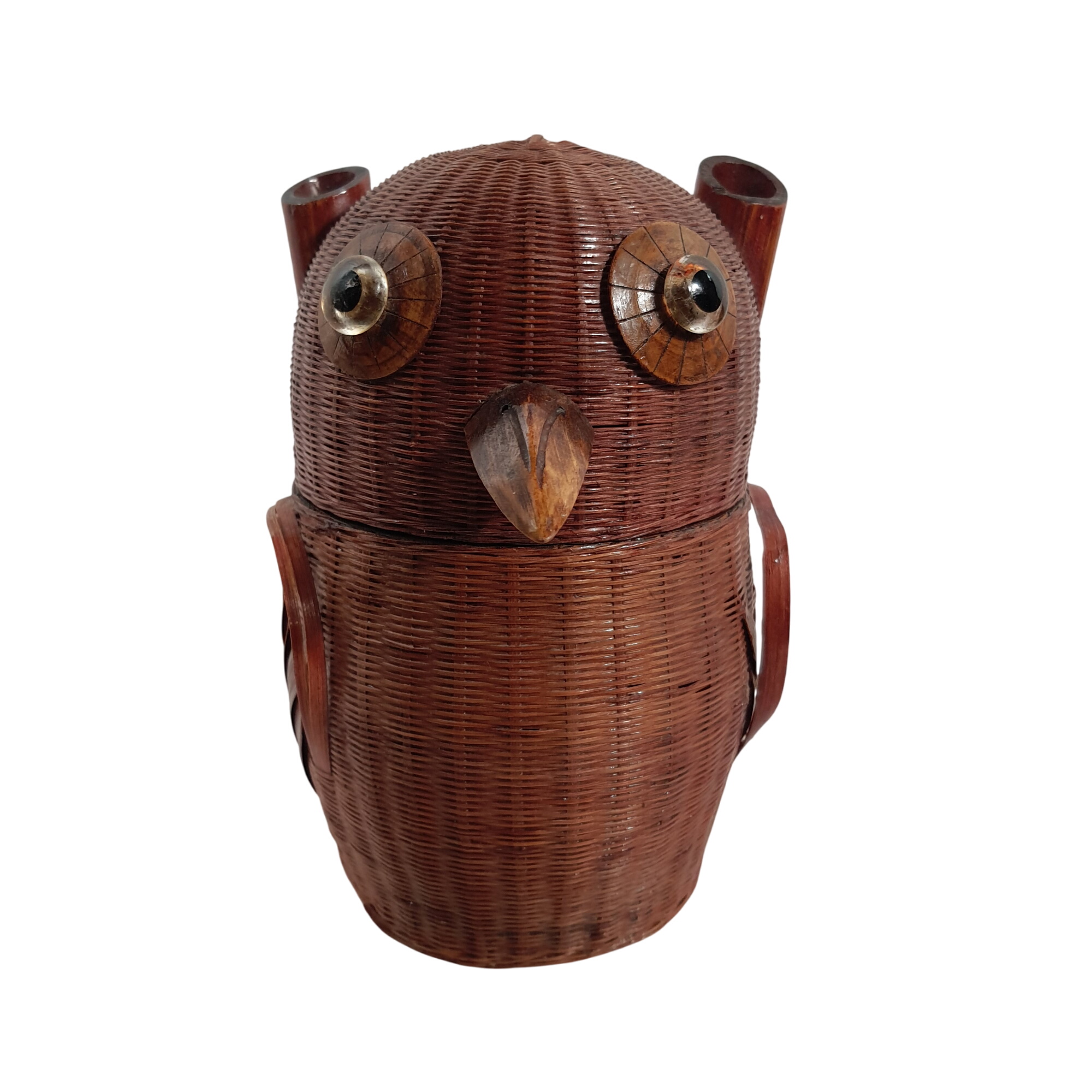 Boîte hibou en vannerie Bon état - 10,00 € Boîte hibou en vannerie Bon état reconditionné disponible sur Label Emmaüs