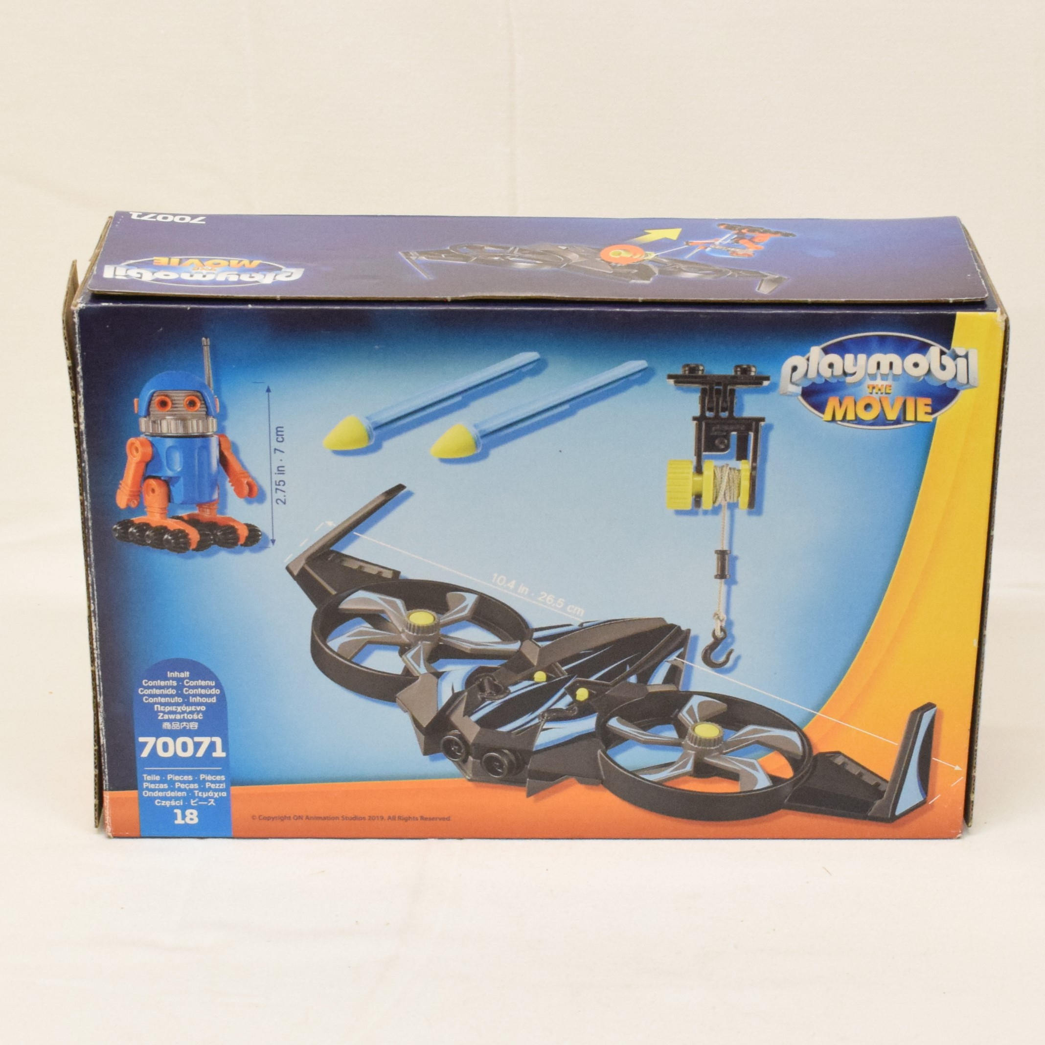 Voir photo 2 de Boite playmobil The Movie 70071 drone et robot Boite playmobil The Movie 70071 drone et robot État correct reconditionné photo 2