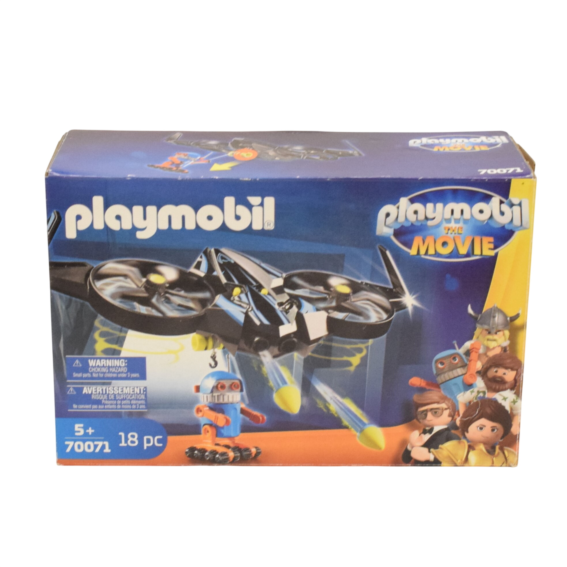 Boite playmobil The Movie 70071 drone et robot État correct - 10,00 € Boite playmobil The Movie 70071 drone et robot État correct reconditionné disponible sur Label Emmaüs