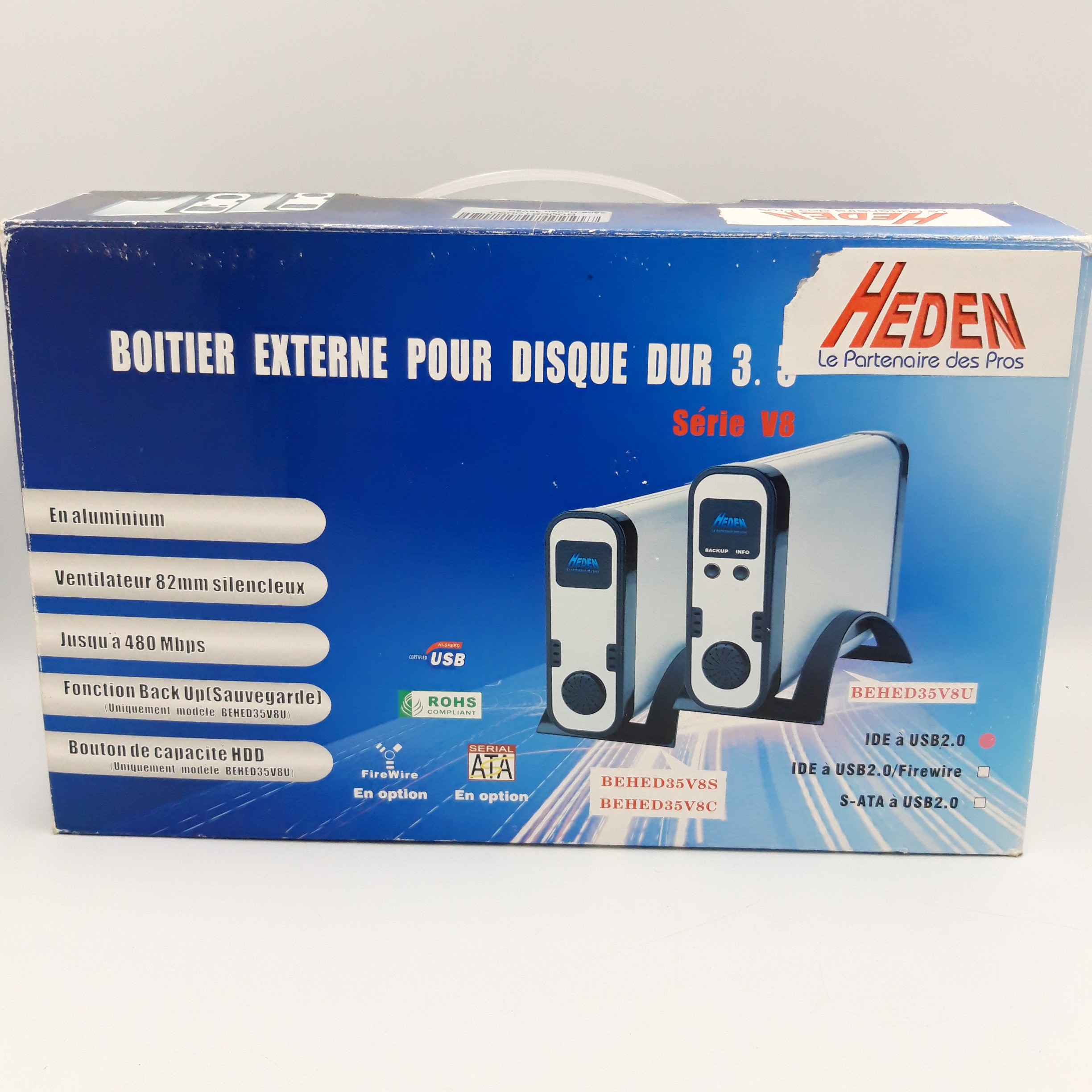Voir photo 6 de Boitier externe pour disque dur 3.5 Heden série V8, USB 2.0 Boitier externe pour disque dur 3.5 Heden série V8, USB 2.0 très bon état reconditionné photo 6