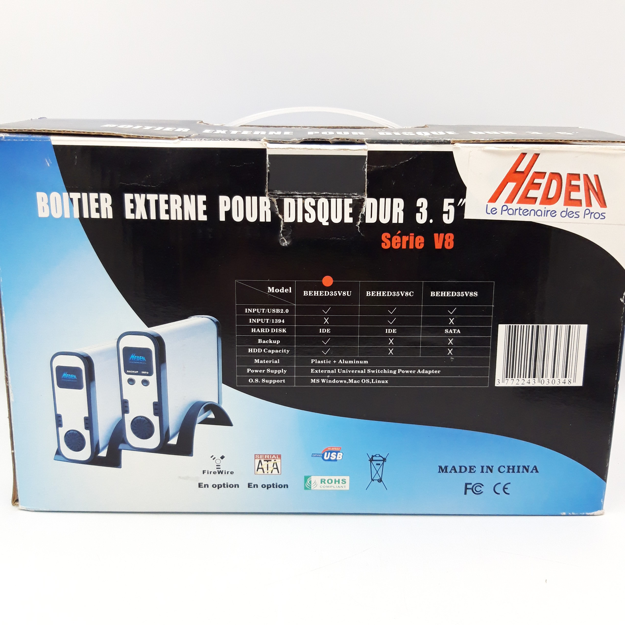 Voir photo 7 de Boitier externe pour disque dur 3.5 Heden série V8, USB 2.0 Boitier externe pour disque dur 3.5 Heden série V8, USB 2.0 très bon état reconditionné photo 7