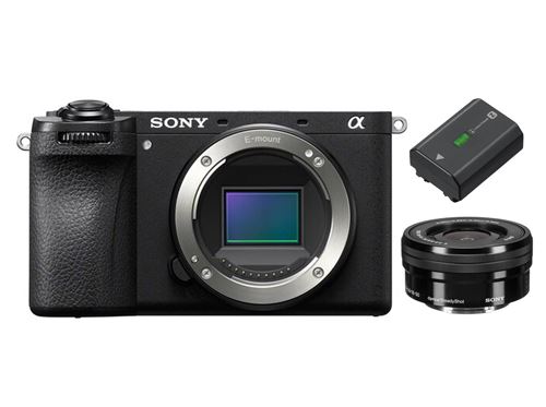 Boîtier Noir Sony a6700 Objectif Sony E PZ 16-50 mm F 3.5-5.6 OSS (noir) + Sony NP-FZ100 État correct N/A reconditionné disponible sur Fnac