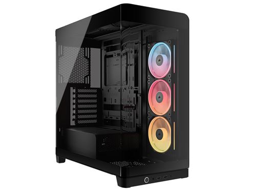 Boîtier PC gaming Corsair Frame 4500X LX-R moyen tour noir ARGB panneau de verre incurvé trempé État correct Corsair reconditionné disponible sur Fnac