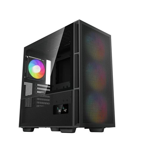Boîtier PC gaming DeepCool CH560 Digital moyen tour noir RGB avec panneau latéral acier État correct reconditionné disponible sur Fnac