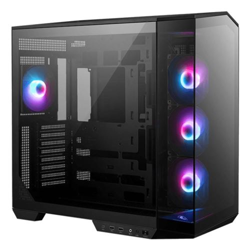 Boîtier PC gaming moyen tour MSI MAG PANO 100R PZ ARGB noir avec panneau latéral verre trempé État correct MSI reconditionné disponible sur Fnac