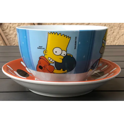 Bol Et Assiette Les Simpsons Bowling, Matt Groening, Dessin Animé, Figurine occasion reconditionné disponible sur Rakuten