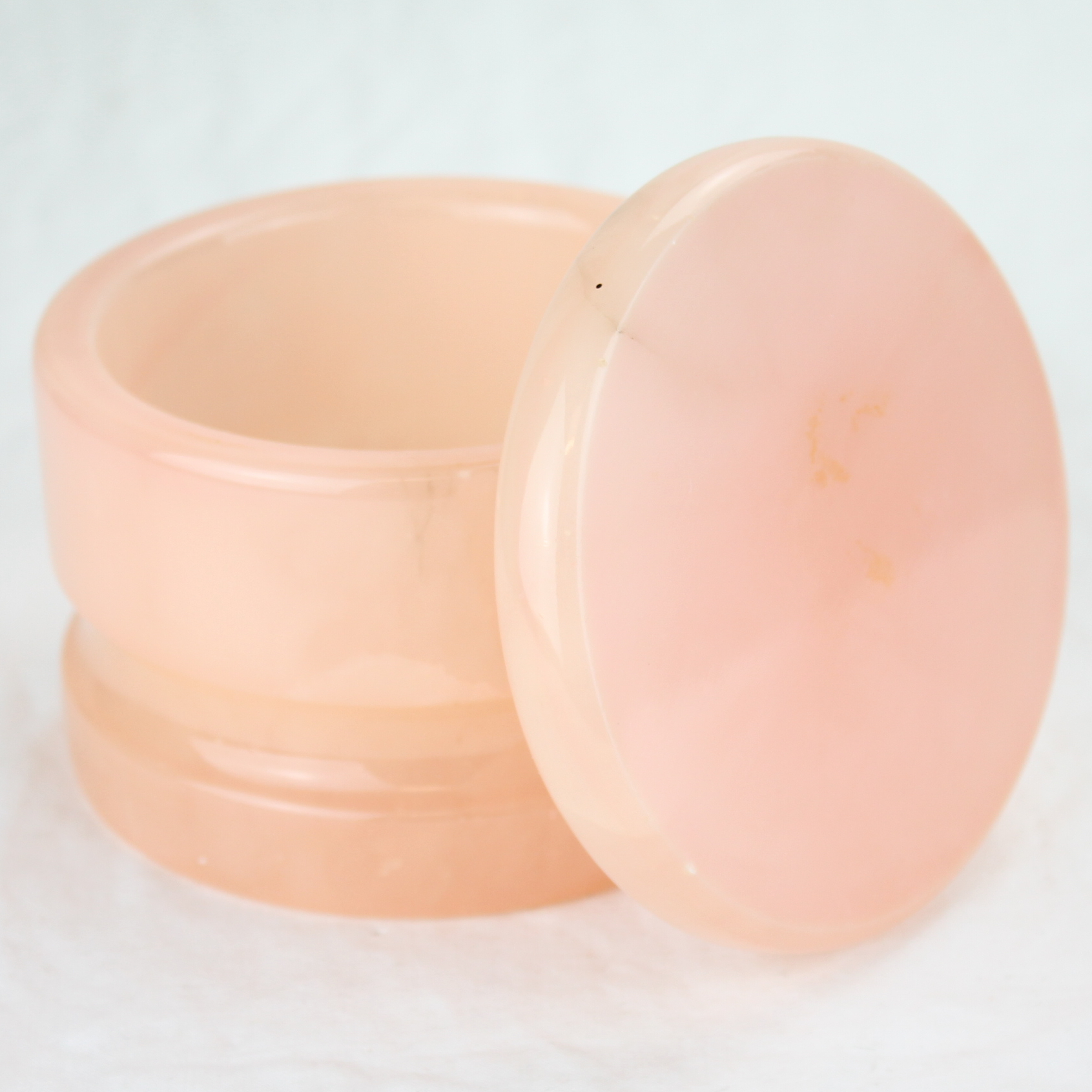 Voir photo 2 de Bonbonnière - Albâtre rose, Made in Italy Bonbonnière - Albâtre rose, Made in Italy Très bon état reconditionné photo 2