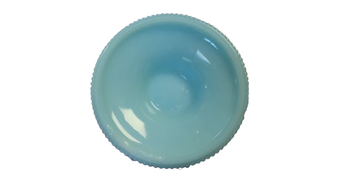 Voir photo 11 de Bonbonnière en opaline bleu ciel Bonbonnière en opaline bleu ciel État correct reconditionné photo 11