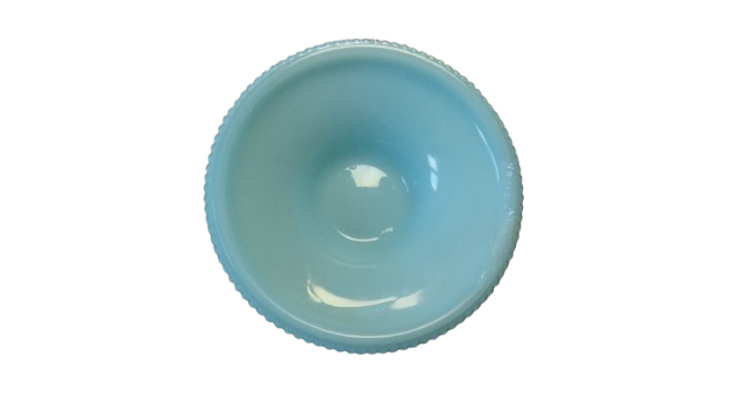 Voir photo 12 de Bonbonnière en opaline bleu ciel Bonbonnière en opaline bleu ciel État correct reconditionné photo 12