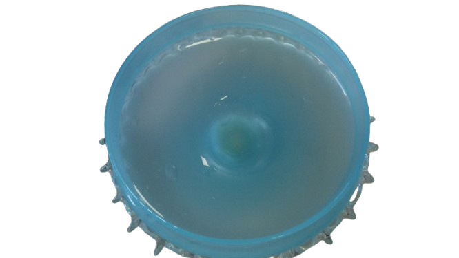 Voir photo 9 de Bonbonnière en opaline bleu ciel Bonbonnière en opaline bleu ciel État correct reconditionné photo 9