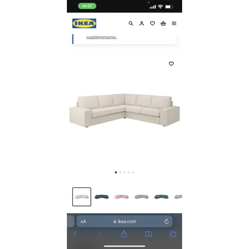 Bonjour Je Mon Canapé Ikea Tous De Couleur Beige Je Le Car Je Déménage Dans Un Autre Appartement Et Malheureusement Les Mesures Ne Rentre Pas reconditionné disponible sur Rakuten
